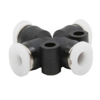 Đầu Nối Nhanh Khí Nén Ngã 4 Dạng Nối Giảm Pisco PZB6-1/8M