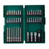 Bộ 44 Phụ Kiện Mũi Vít Và Khoan Sắt Cho Máy Bắn Vít Cốt 6.35mm Sata 09337