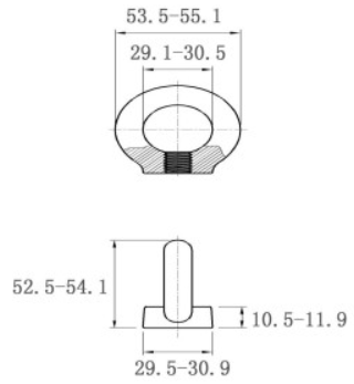 Tán Vòng Thép Mạ Kẽm DIN582 M12_drawing