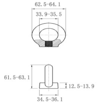 Tán Vòng Thép Mạ Kẽm DIN582 M14_drawing