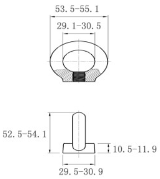 Tán Vòng Thép Mạ Kẽm M14 (Thân M12)_drawing