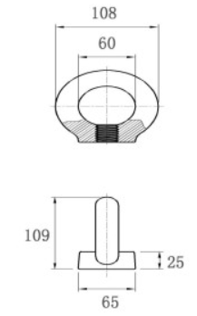 Tán Vòng Thép Mạ Kẽm DIN582 M27_drawing