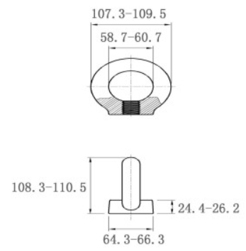 Tán Vòng Thép Mạ Kẽm DIN582 M30_drawing