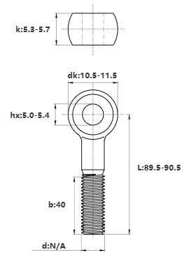 Bulong Mắt Inox 304 M6x90 (Lửng)_drawing
