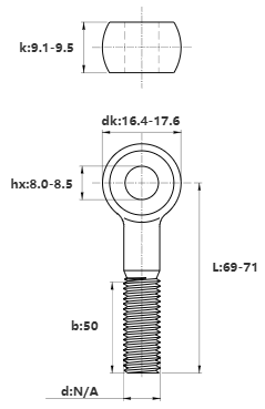 Bulong Mắt Inox 304 M10x70 (Lửng)_drawing