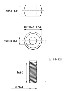 Bulong Mắt Inox 304 M10x120 (Lửng)_drawing