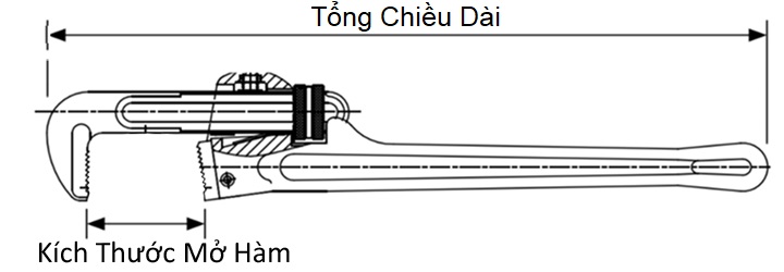 Mỏ Lết Răng 10 Inch Kingtony DL 6531-10_drawing