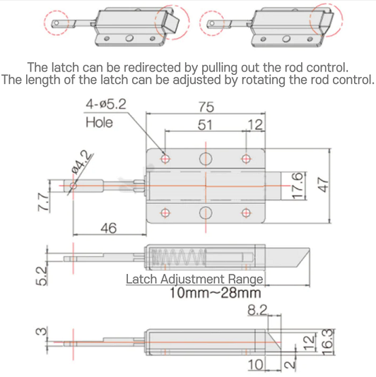 Latch Lock for Rod BY2-1626-2_drawing