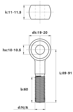 Bulong Mắt Inox 304 M12x90 (Lửng)_drawing