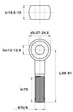 Bulong Mắt Inox 304 M16x90 (Lửng)_drawing