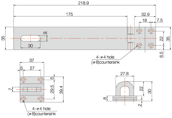 Rotary Hasp BY3-21_drawing