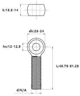 Bulong Mắt Inox 304 M14x50 (Suốt)_drawing