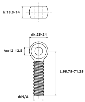 Bulong Mắt Inox 304 M14x70 (Suốt)_drawing