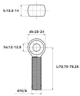 Bulong Mắt Inox 304 M14x75 (Suốt)_drawing