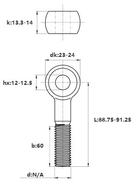 Bulong Mắt Inox 304 M14x90 (Lửng)_drawing