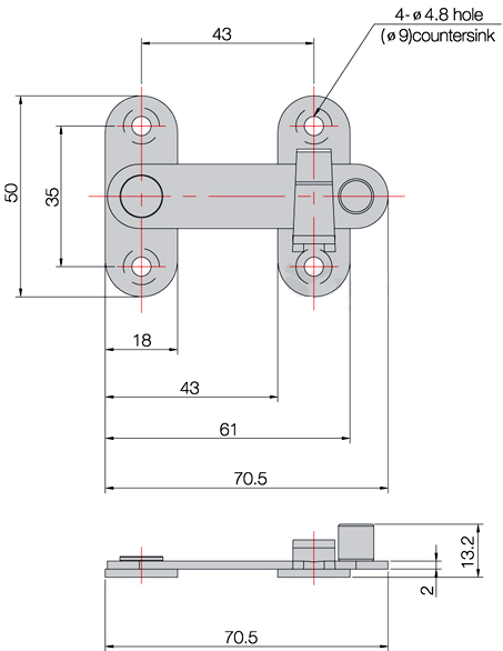 Rotary Hasp BY3-20_drawing