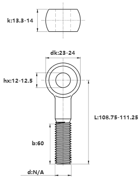 Bulong Mắt Inox 304 M14x110 (Lửng)_drawing