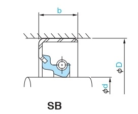 Phốt Chặn Dầu NOK SB 40x62x12 mm, Nitrile (NBR)_drawing