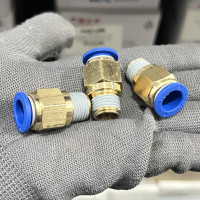 Đầu Nối Nhanh Khí Nén Ø10mm - Ren Ngoài 1/4" CDC MPC 1002 (Màu Xanh)