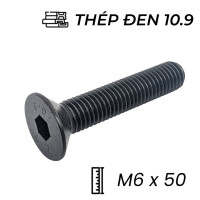 Lục Giác Chìm Col Thép Đen 10.9 DIN7991 M6x50