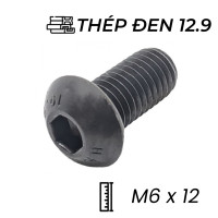 Lục Giác Chìm Mo Thép Đen 10.9 ISO7380 M6x12