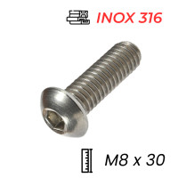 Lục Giác Chìm Mo Inox 316 ISO7380 M8x30