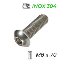 Lục Giác Chìm Mo Inox 304 ISO7380 M6x70
