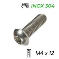 Lục Giác Chìm Mo Inox 304 ISO7380 M4x12 (50Cái/Bịch)