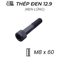Lục Giác Chìm Đầu Trụ Thép Đen 12.9 DIN912 M8x60 Ren Lửng