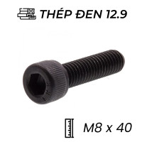 Lục Giác Chìm Đầu Trụ Thép Đen 12.9 DIN912 M8x40