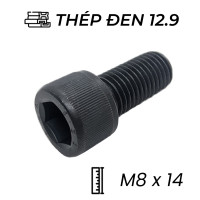 Lục Giác Chìm Đầu Trụ Thép Đen 12.9 DIN912 M8x14