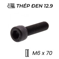 Lục Giác Chìm Đầu Trụ Thép Đen 12.9 DIN912 M6x70