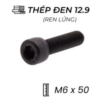 Lục Giác Chìm Đầu Trụ Thép Đen 12.9 DIN912 M6x50