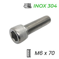 Lục Giác Chìm Đầu Trụ Inox 304 DIN912 M6x70