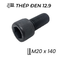 Lục Giác Chìm Đầu Trụ Thép Đen 12.9 DIN912 M20x140