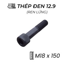 Lục Giác Chìm Đầu Trụ Thép Đen 12.9 DIN912 M18x150 Ren Lửng