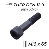Lục Giác Chìm Đầu Trụ Thép Đen 12.9 DIN912 M16x65 Ren Lửng