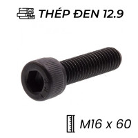 Lục Giác Chìm Đầu Trụ Thép Đen 12.9 DIN912 M16x60