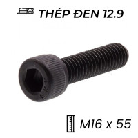 Lục Giác Chìm Đầu Trụ Thép Đen 12.9 DIN912 M16x55