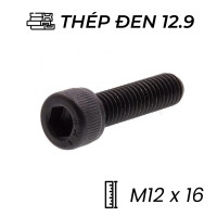 Lục Giác Chìm Đầu Trụ Thép Đen 12.9 DIN912 M12x16