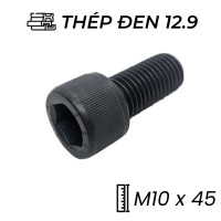 Lục Giác Chìm Đầu Trụ Thép Đen 12.9 DIN912 M10x45