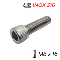 Lục Giác Chìm Đầu Trụ Inox 316 DIN912 M8x16