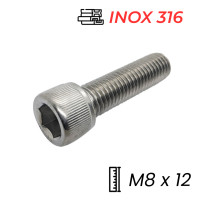 Lục Giác Chìm Đầu Trụ Inox 316 DIN912 M8x12 (25Cái/Bịch)