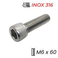 Lục Giác Chìm Đầu Trụ Inox 316 DIN912 M6x60