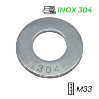 Lông Đền Phẳng Inox 304 DIN125 M33