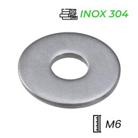 Lông Đền Phẳng Inox 304 DIN9021 M6