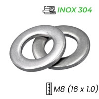 Lông Đền Phẳng Inox 304 M8 (16x1.0)