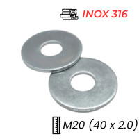 Lông Đền Phẳng Inox 316 M20 (40x2.0)