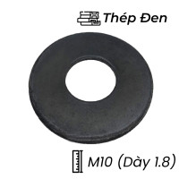 Lông Đền Phẳng Thép Đen DIN125 M10 (Dày 1.8)