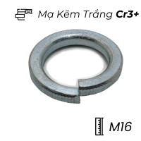 Lông Đền Vênh Mạ Kẽm Trắng Cr3+ DIN127 M16 (50Con/Bịch)